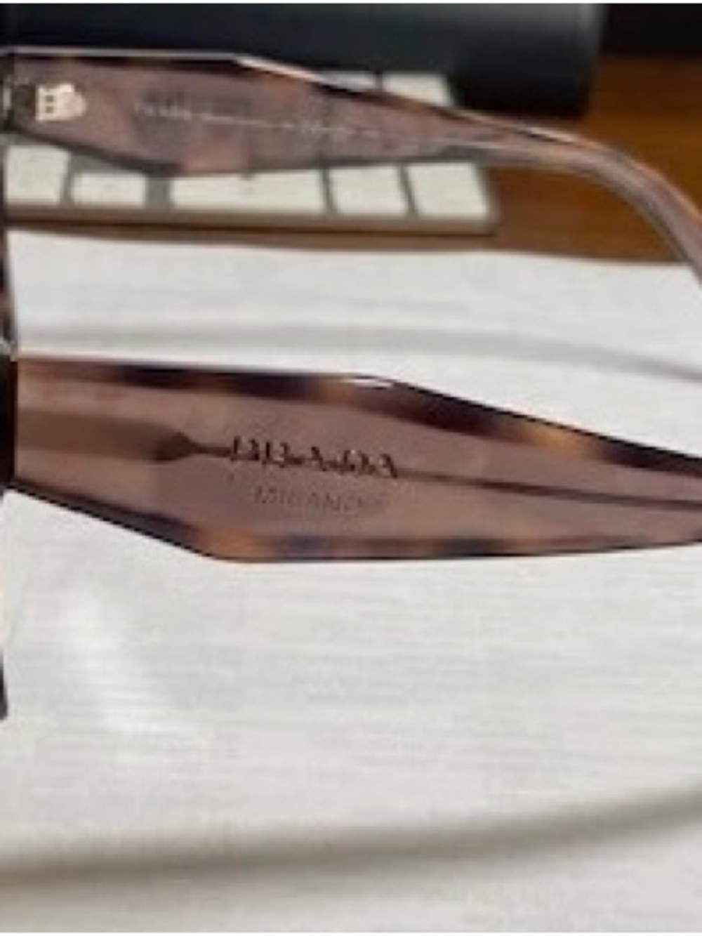 Prada Tortoiseshell Square Sunglasses with Brown Gradient Lenses - Picture 5 of 9